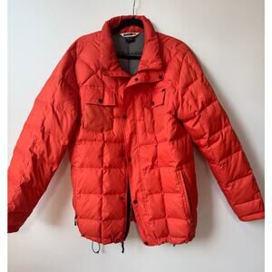 Quiksilver‎ Ghost Tree Orange Down Puffer Jacket LARGE
